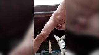 Grandpa Daddy Outdoor Vacuumcleaner and Dildo Machinefuck Cumshot Sexshow