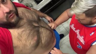 Cock Blowjob While My Bear Cooks