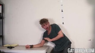 Twink perp punished with rough bareback interracial pounding