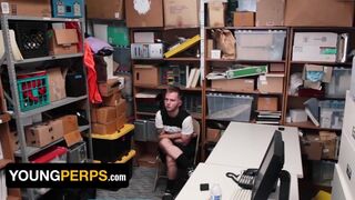 Twink - Loss Prevention Officer Pierce Hartman Drills Dumb Stealing Boy And Cums On His Balls