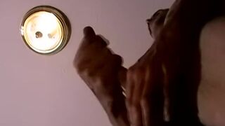 Fit amateur with mustache jerking his sweet dick off