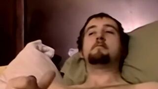 Amateur stud Shaggy jerking off before cumming solo