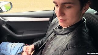 He Is Driving Around When He Sees A Good Looking Guy Walking Who Looks Like He Will Suck His Dick For Money - Hunter