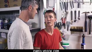 Family Dick - Young step son Gets Taught a Lesson by Daddy