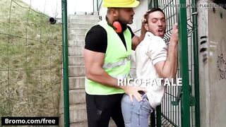 Rico Fatale and Tomm Dominate Each Others Cock Outside