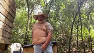 Cowboy Daddy Chub Shoots a Huge load