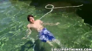 Emo twink Jordan Long wanking off his big white stiff pole