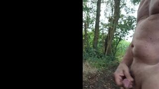 Grandpa Daddy Exhibitionis Risky Cruising Public Outdoor Woods Cumshot Sexshow Almost Caught