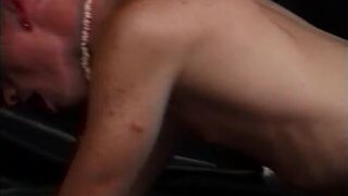 Randy stud shoots cum on stud's face after fucking his ass and mouth