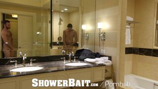 Shower Str8 guy of in this shower fuck