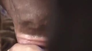 Bald ebony drilling boyfriend with dreadlocks hard