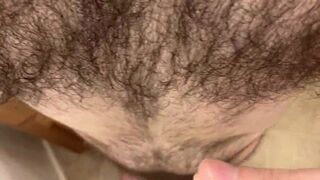 Showing off my body hair in the bathroom