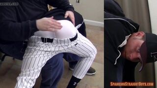 Eric Spanked in Baseball Gear