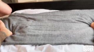 Real Dudes - Sexy Twink Rourke Gets Stuck Under The Bed & His StepBrother Helps Him Get Unstuck