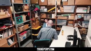 Twink - Dumb twink criminal blows a hung cop