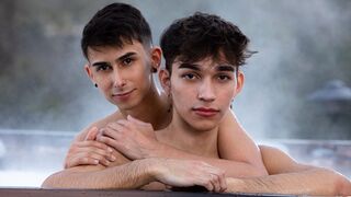 Twink dudes Kai Locks and Dylan Matthews are having sex