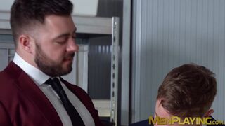 Work is a lovely setting for men in fancy clothing to fuck