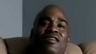 Handsome black amateur strokes his BBC and spits hot spunk