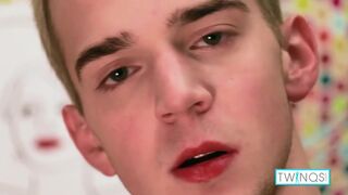 Slender Blonde Jack Z Strokes His Cock And Fingers His Ass!