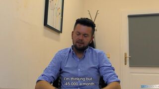 Sexy Man Rene Takes His Clothes Off & Unleashes The Sex Machine To Get That new Job
