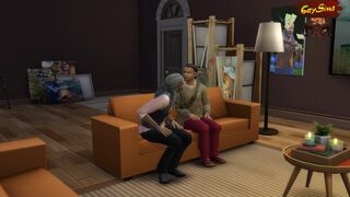 Older Black gay artist bred a young twink without mercy - WickedWhims