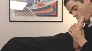 Foot fetish twink Winter Vance gets kinky toe licking in 69