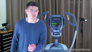 Ripped Athlete Spanked on an Elliptical Machine