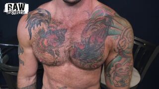 Muscle Sean Duran throat fucked blindfolded jock