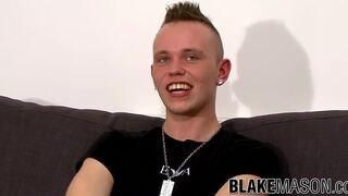 British twink with mohawk haircut Marco jerks off hard