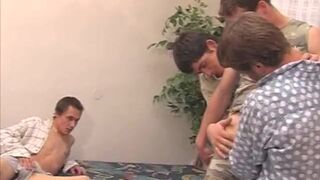 Sexy Young Boys In Foursome Orgy